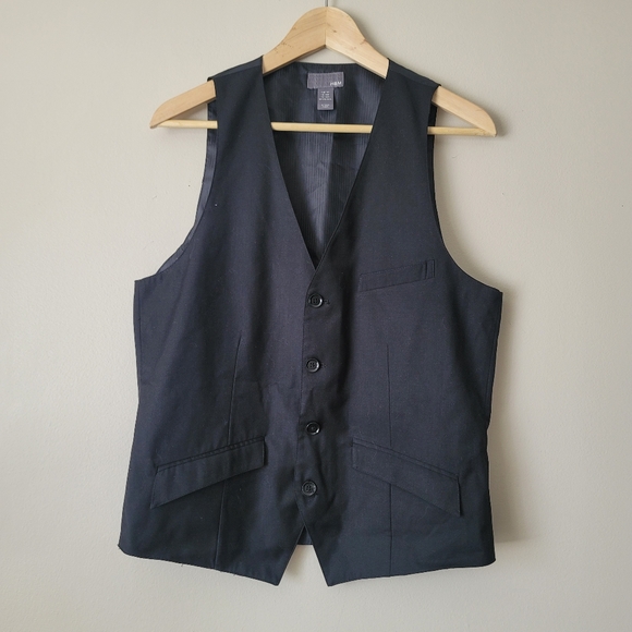 H&M Slim Fit Suit Vest Size 38 in Black - Picture 6 of 15